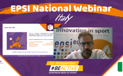 Sport Funding Opportunities and #BeActive: that’s EPSI Italian Webinar